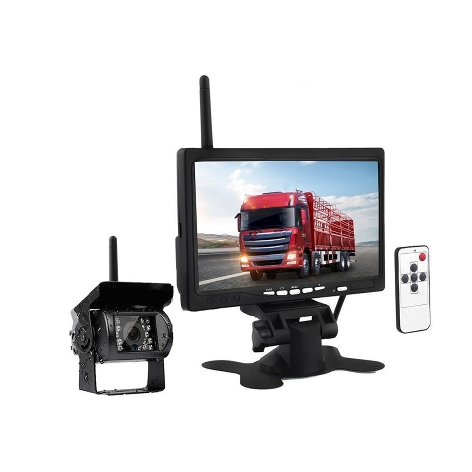 7" kabelloser Auto-Monitor, LCD-Rückfahrkamera, HD-Monitor for LKW-Kamera, unterstützt Bus, Wohnmobil, Van, DVD-Rückfahrkamera von RYWRLQRA