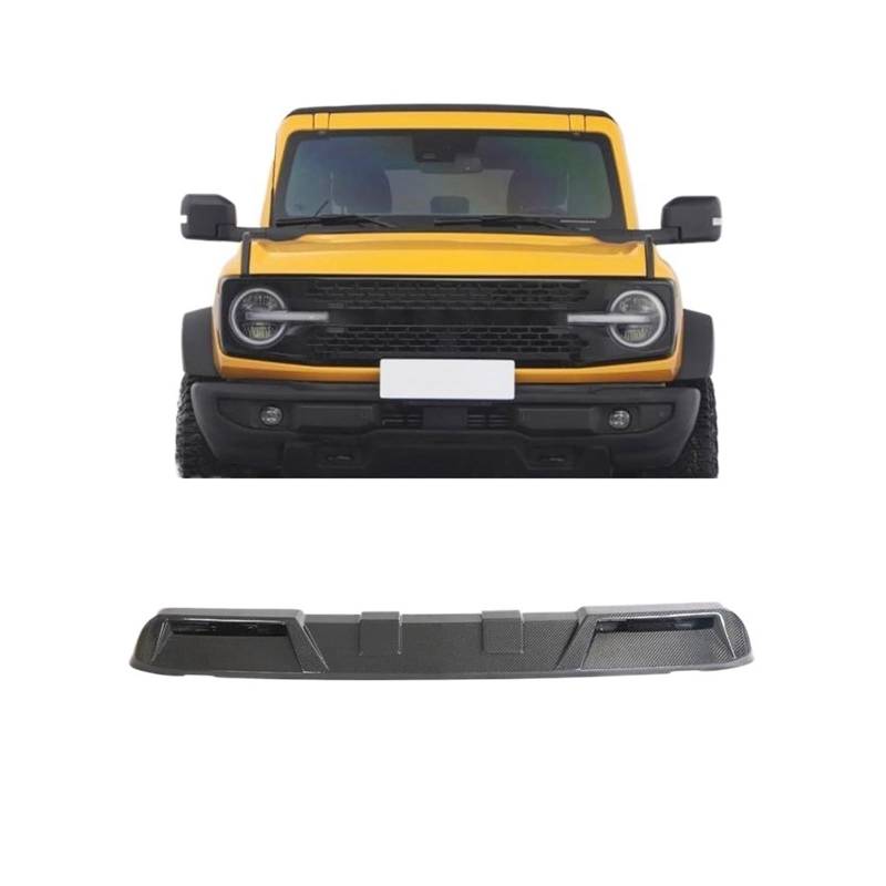 Auto Front Dach Spoiler Flügel Carbon Faser Kompatibel for Bronco 2D 4D 2021 2022 Front Dach Fenster Lip Flügel Spoiler von RYWRLQRA