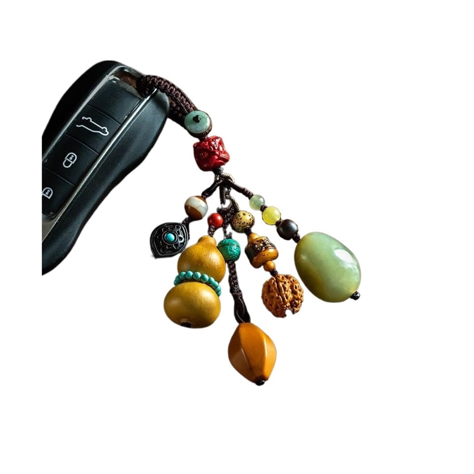 Auto Schlüsselbund Hetian Jade Gourd Lanyard Schmuck for Männer und Frauen von RYWRLQRA