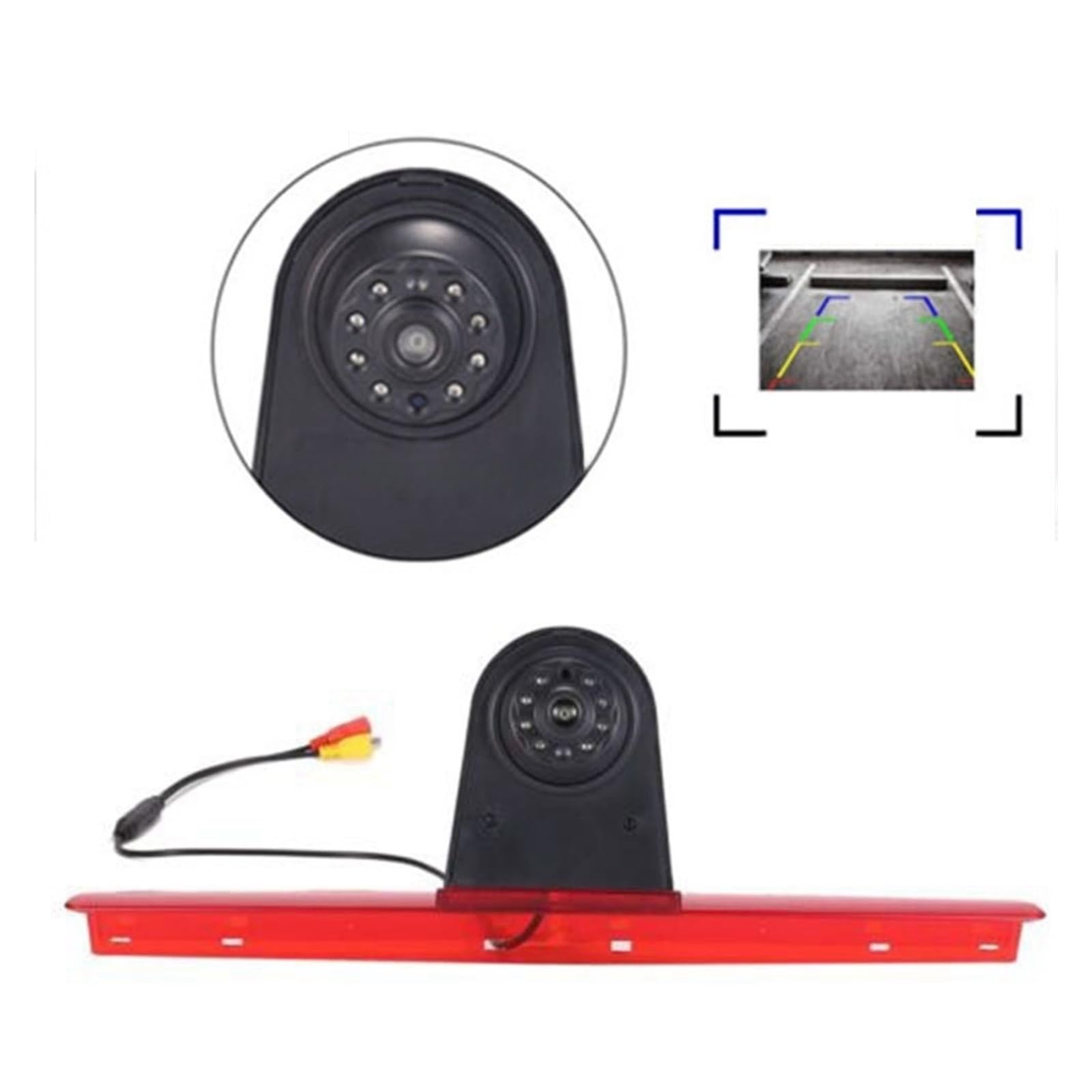 CCD-Auto-Rückfahrkamera kompatibel for VW T5 Bus Transporter Hellrot 2003–2015 BJ LED-Nachtsicht-Van von RYWRLQRA