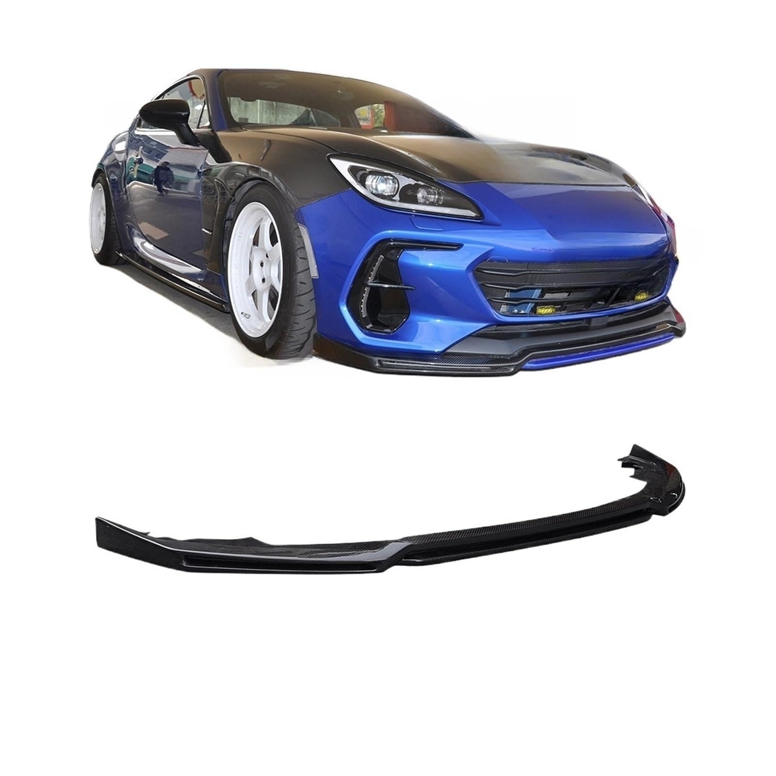 Carbon fiber Front Stoßstange Lip Spoiler Kompatibel for BRZ ZD8 Kompatibel for GR86 ZN8 Auto Tuning von RYWRLQRA