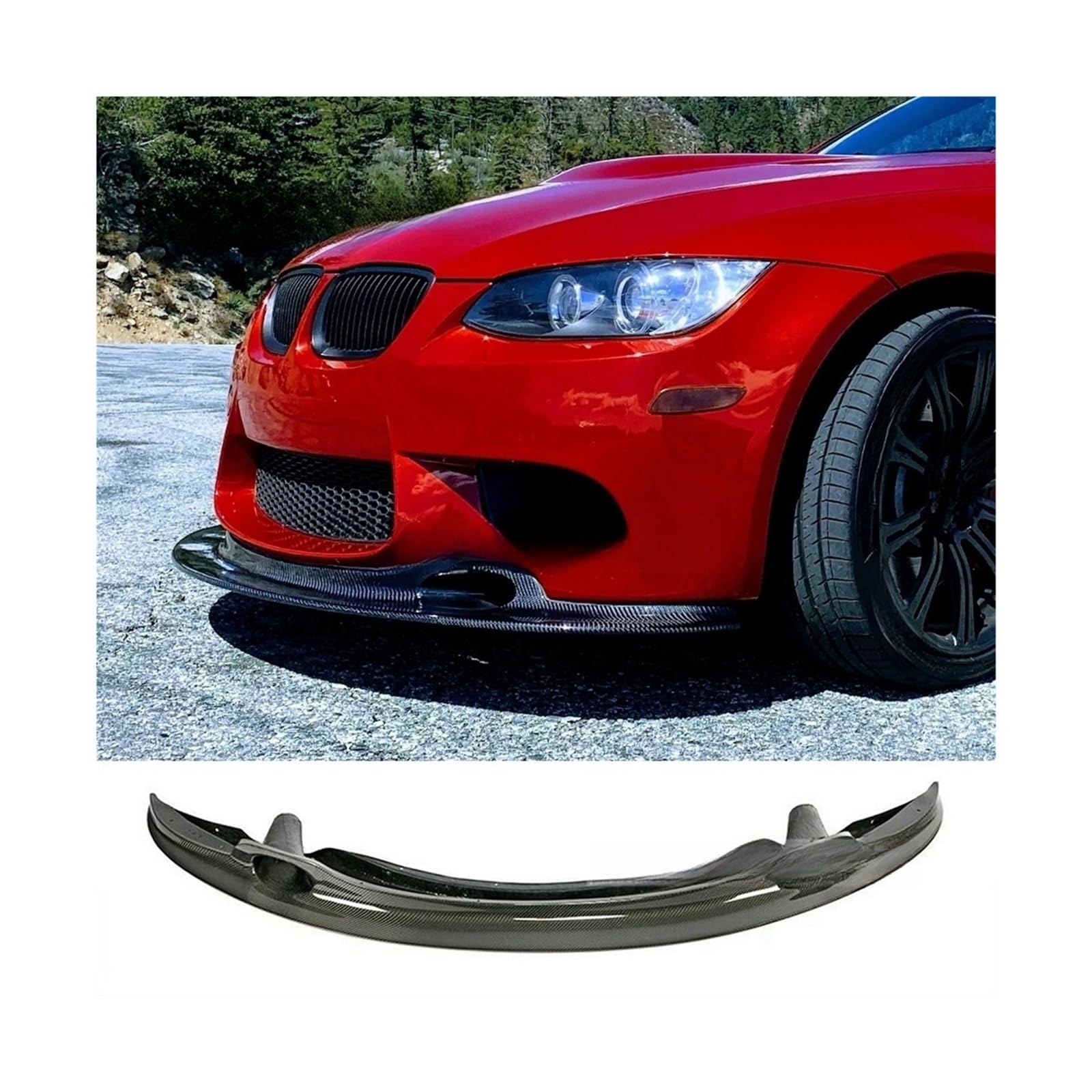 Frontschaufel Carbon Fiber Auto Frontspoilerlippe Kompatibel for 3er E92 M3 2005-2012 Frp Unlackiert(FRP) von RYWRLQRA