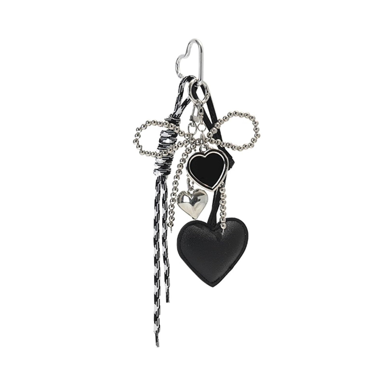 Herz-Schlüsselanhänger, Taschenanhänger, Valentinstagsgeschenk(Black) von RYWRLQRA