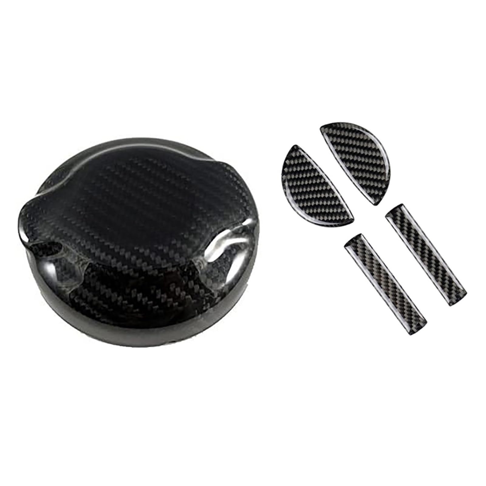 Kompatibel for Mini Cooper F54 F55 F56 JCW F57 Kohlefaser-Türgriffabdeckung und trockener Kohlefaser-Gastank-Kraftstofftankdeckel von RYWRLQRA