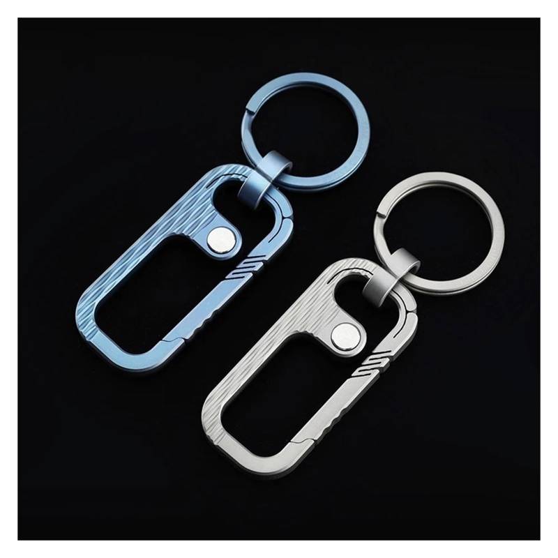 Männer Frauen Titanium Auto Schlüsselkette gehobene superleichte Taille Hanging Schlüsselbund Fine Schmuck Key Ring Beste Geschenke for Männer(1 Couple Set) von RYWRLQRA