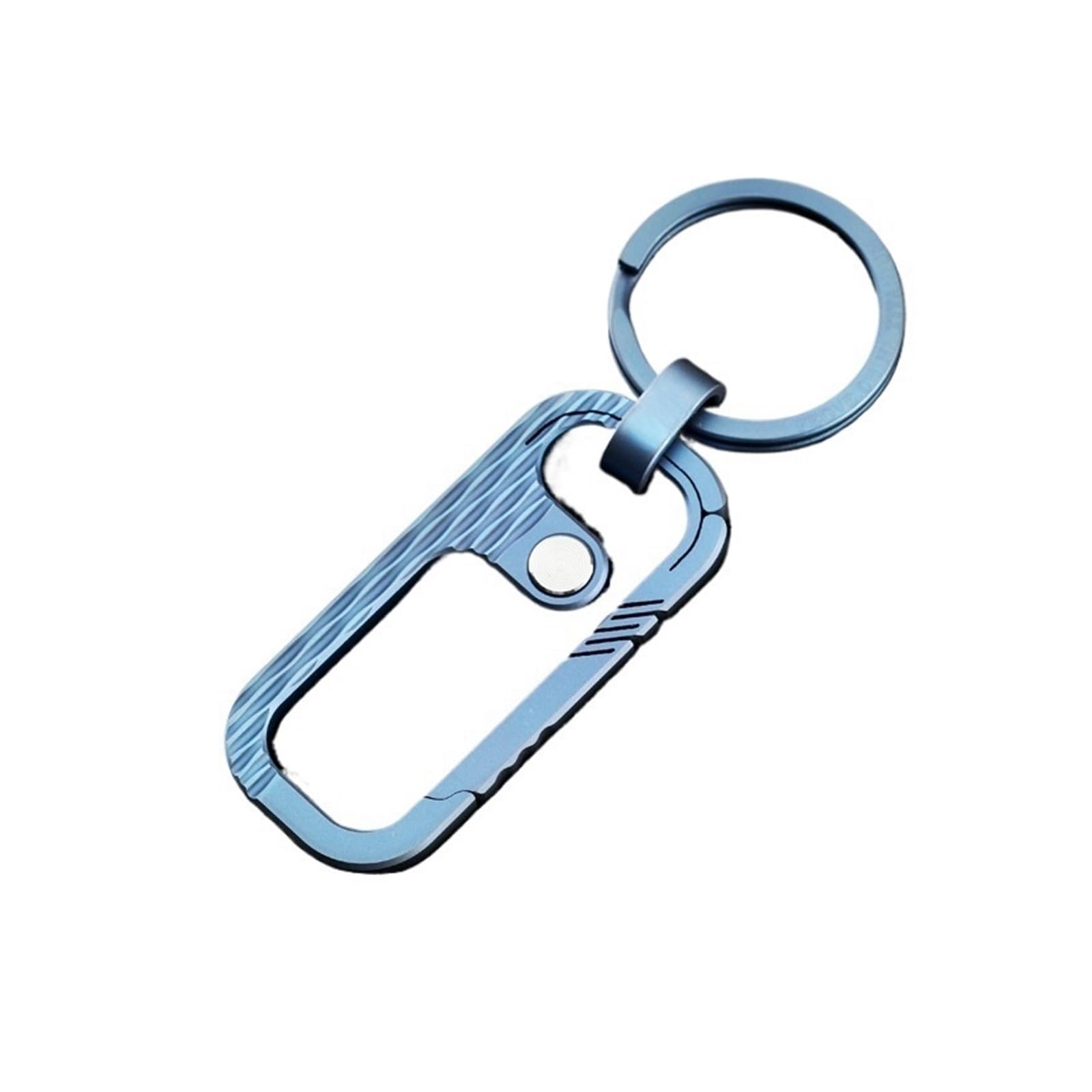 Männer Frauen Titanium Auto Schlüsselkette gehobene superleichte Taille Hanging Schlüsselbund Fine Schmuck Key Ring Beste Geschenke for Männer(Blue) von RYWRLQRA