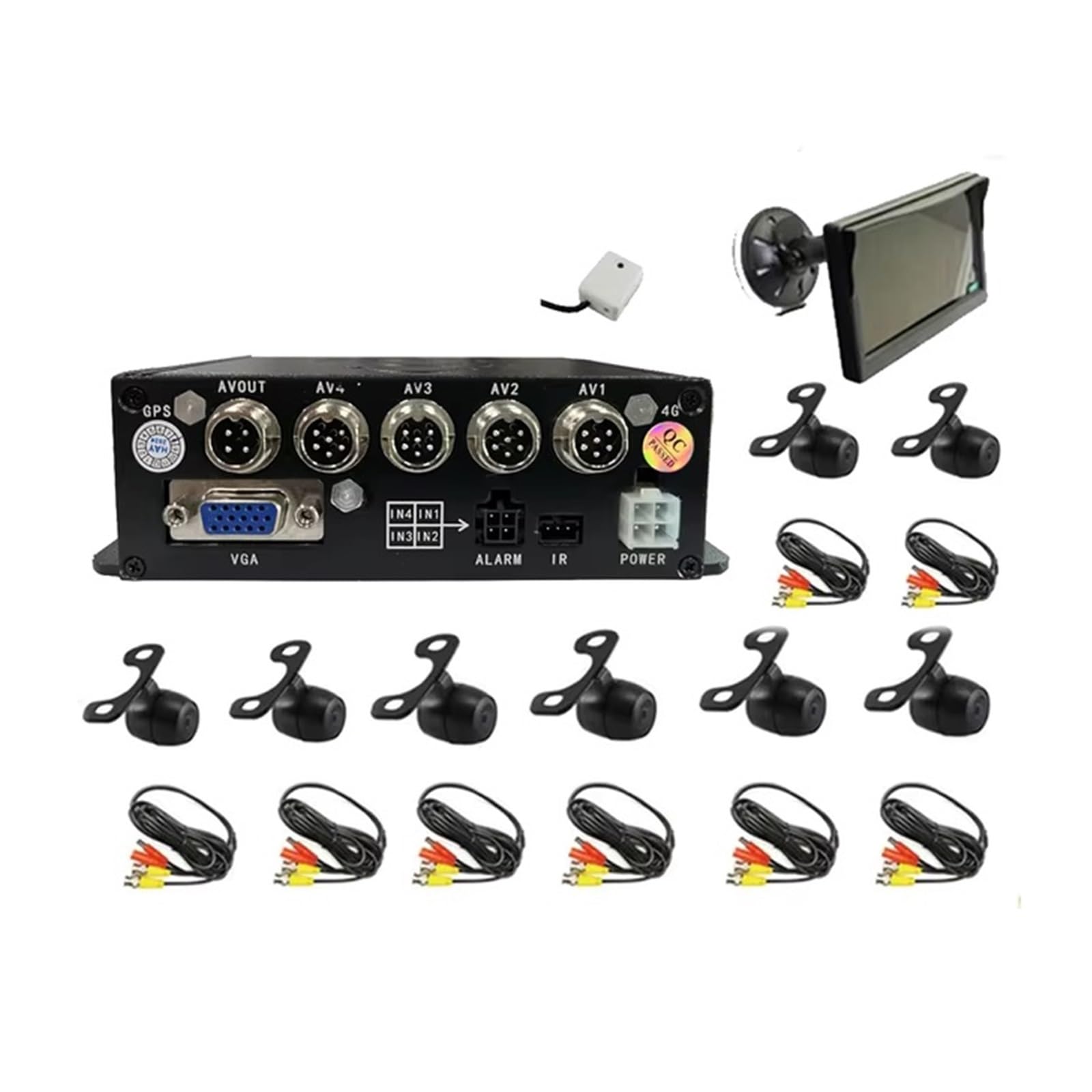 RYWRLQRA 8PCS Kameras DVR Monitor Recorder Kit SD Auto 8 Kanal SD Auto DVR Kamera System for LKW Bus Van(8CH KIT) von RYWRLQRA