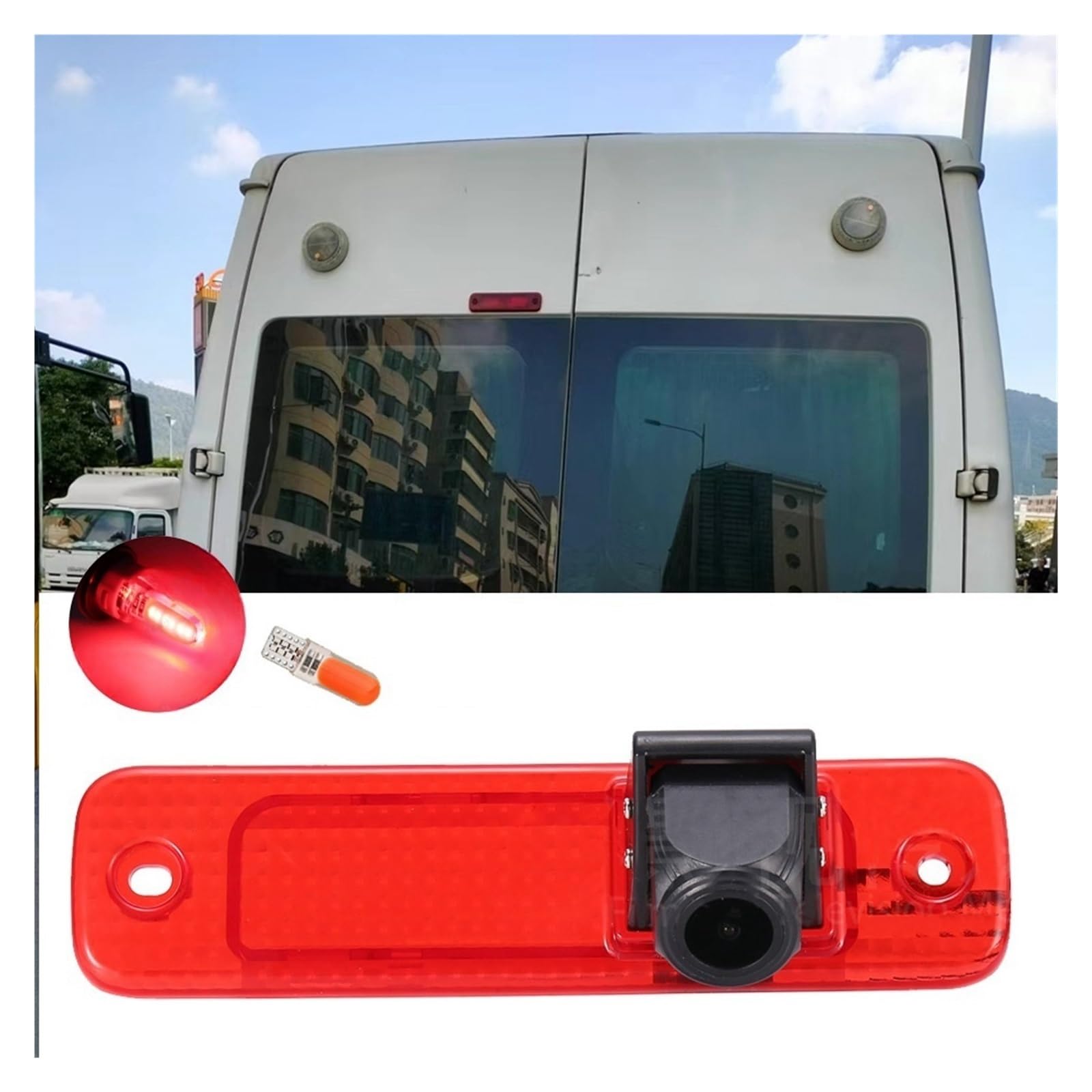 RYWRLQRA Auto-Rückfahrkamera kompatibel for Furgon MK4 Van 3. Dritte kompatibel for Bremsleuchte Bremslicht Bus und kompatibel for Kasten 2006 2014(F7238-18MM Lens) von RYWRLQRA