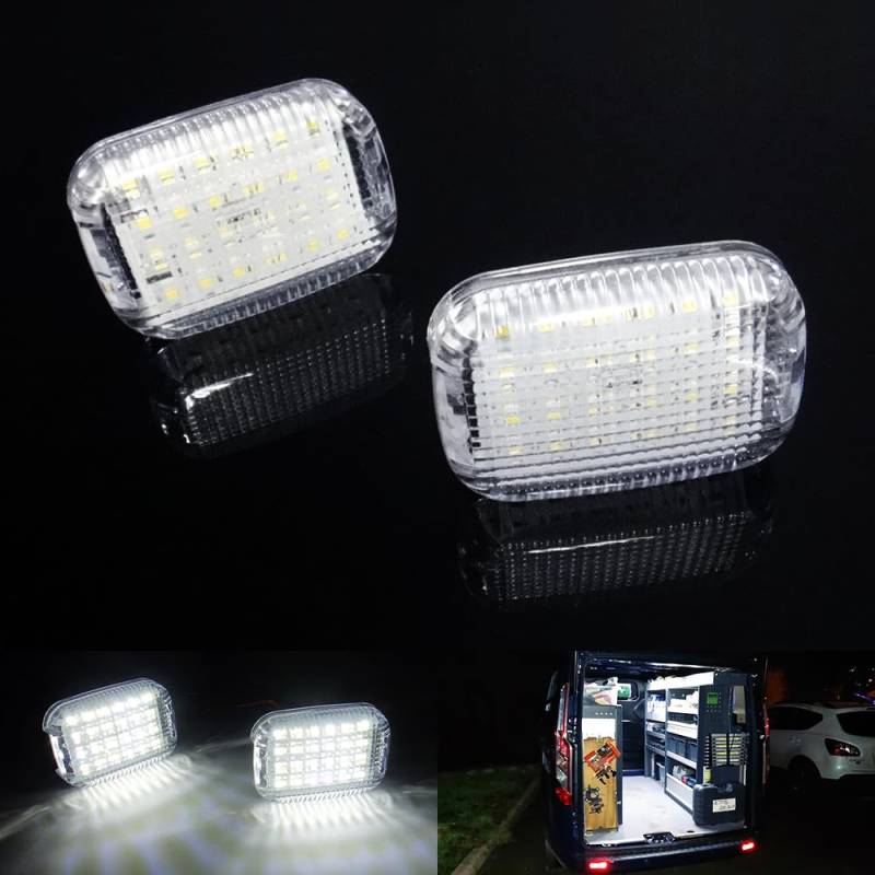 2 x LED Innenraumbeleuchtung Weiß Canbus für Transit MK8 Transit Tourneo Custom Courier Connect ab 2013 von RZG