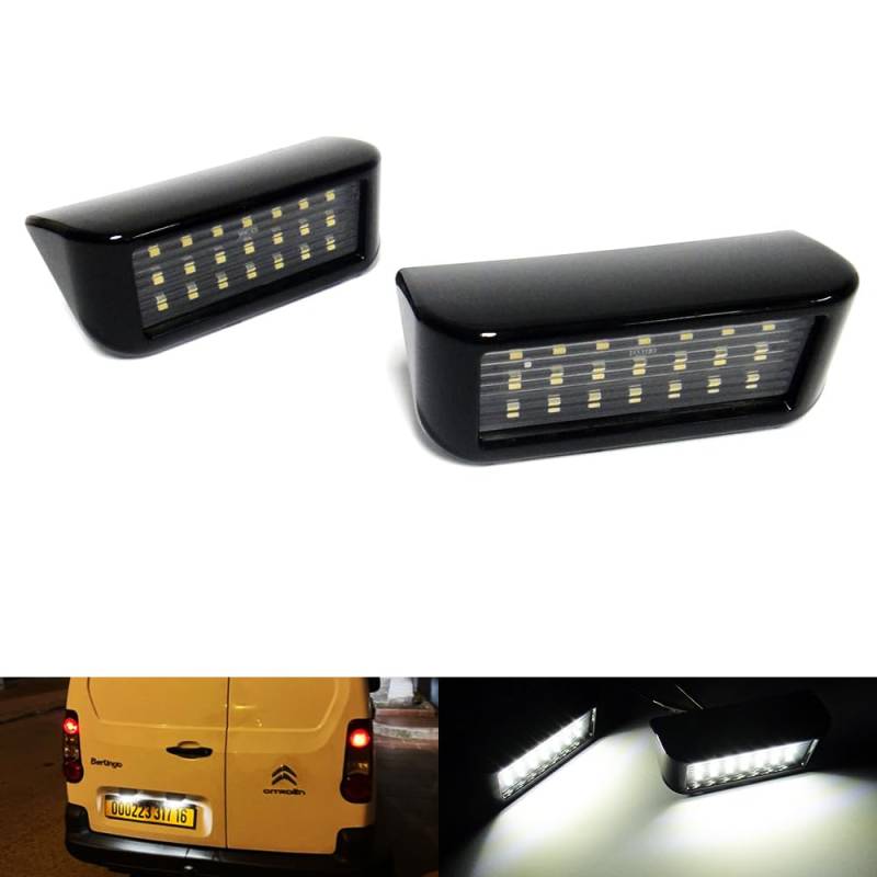 2x LED Kennzeichenbeleuchtung weiß Canbus für 2008 + Jumpy SpaceTourer Expert Partner Traveller Rifter von RZG