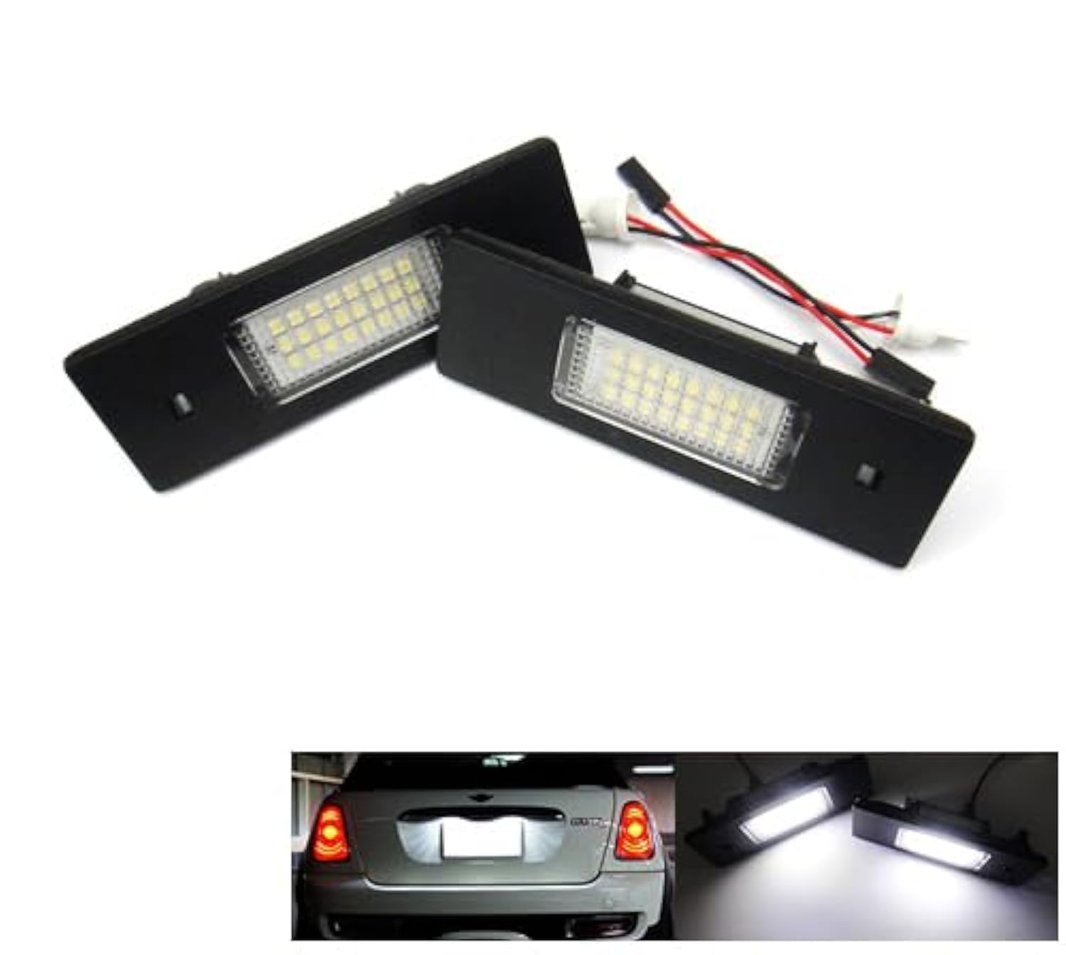 2x LED Kennzeichenbeleuchtung weiß Canbus für E81 E87 F20 F21 E63 F06 F13 F39 X2 G02 X4 E89 Z4 Cooper Clubman R55 F54 Countryman R60 von RZG