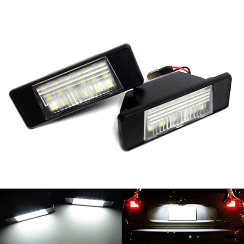 2x LED Kennzeichenbeleuchtung weiß Canbus für Juke F15 Navara D23 Note X-Trail T31 Q50 Qashqai J10 J11 von RZG