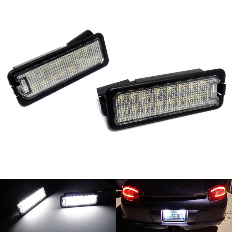 RZG 2x LED Kennzeichenbeleuchtung Weiß Canbus für 718 Boxster Cayman 987 981 Carrera 911 997 991 992 Cayenne Taycan Q8 R8 von RZG