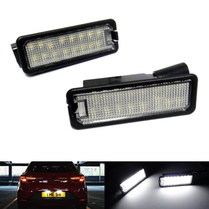 RZG 2x LED Kennzeichenbeleuchtung hinten weiß für Altea XL Exeo Ibiza IV V Leon II III Toledo IV Superb II von RZG