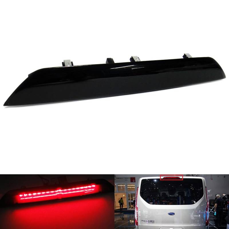 Schwarze Rauchglas Hinterradbremslicht für Transit MK8 ab 2012 Transit Tourneo Custom Heckklappe von RZG