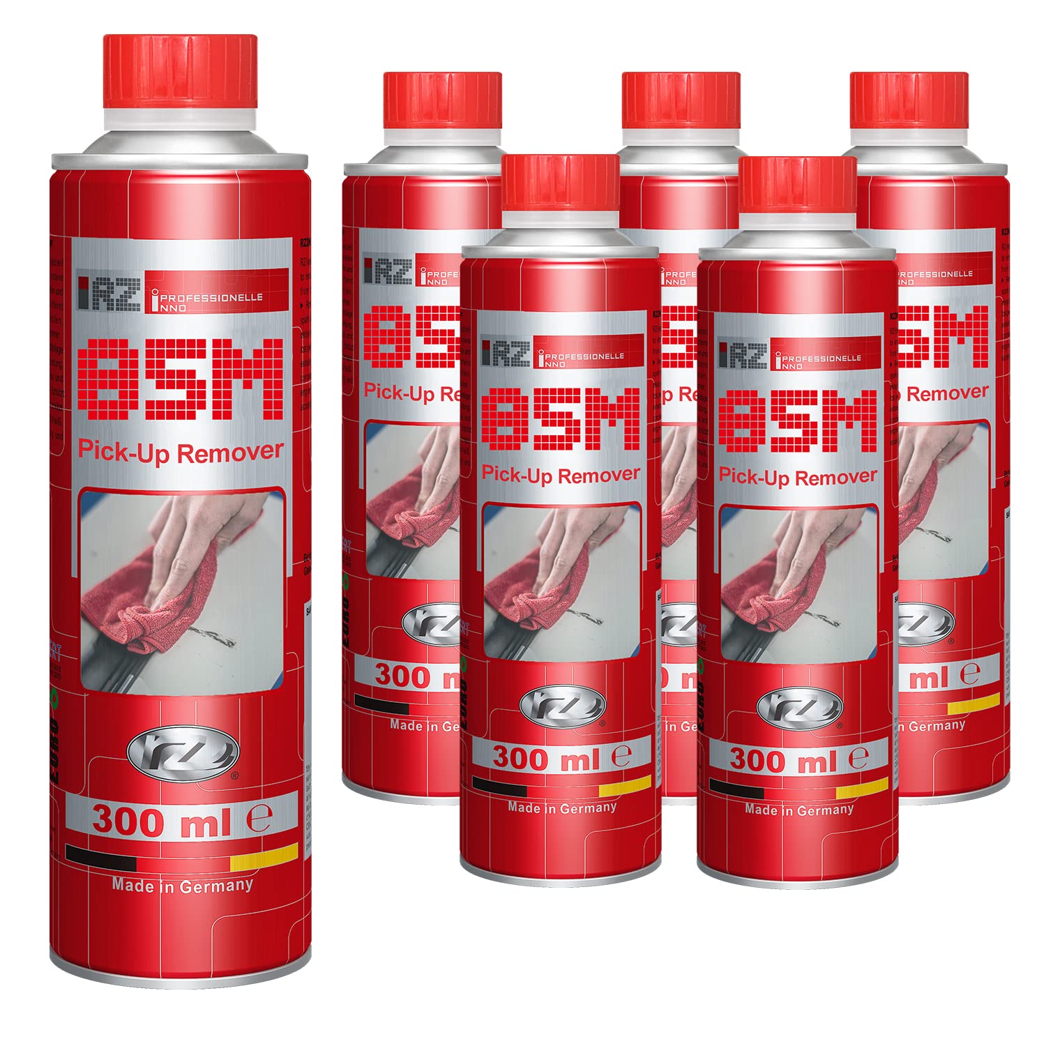 6X RZ85M Pick-Up Entferner | Gummiabrieb Entferner | Lackreiniger | Etikettenentferner | Klebstoffrestentferner | Folienablöser | 300 ml Dose von RZOIL