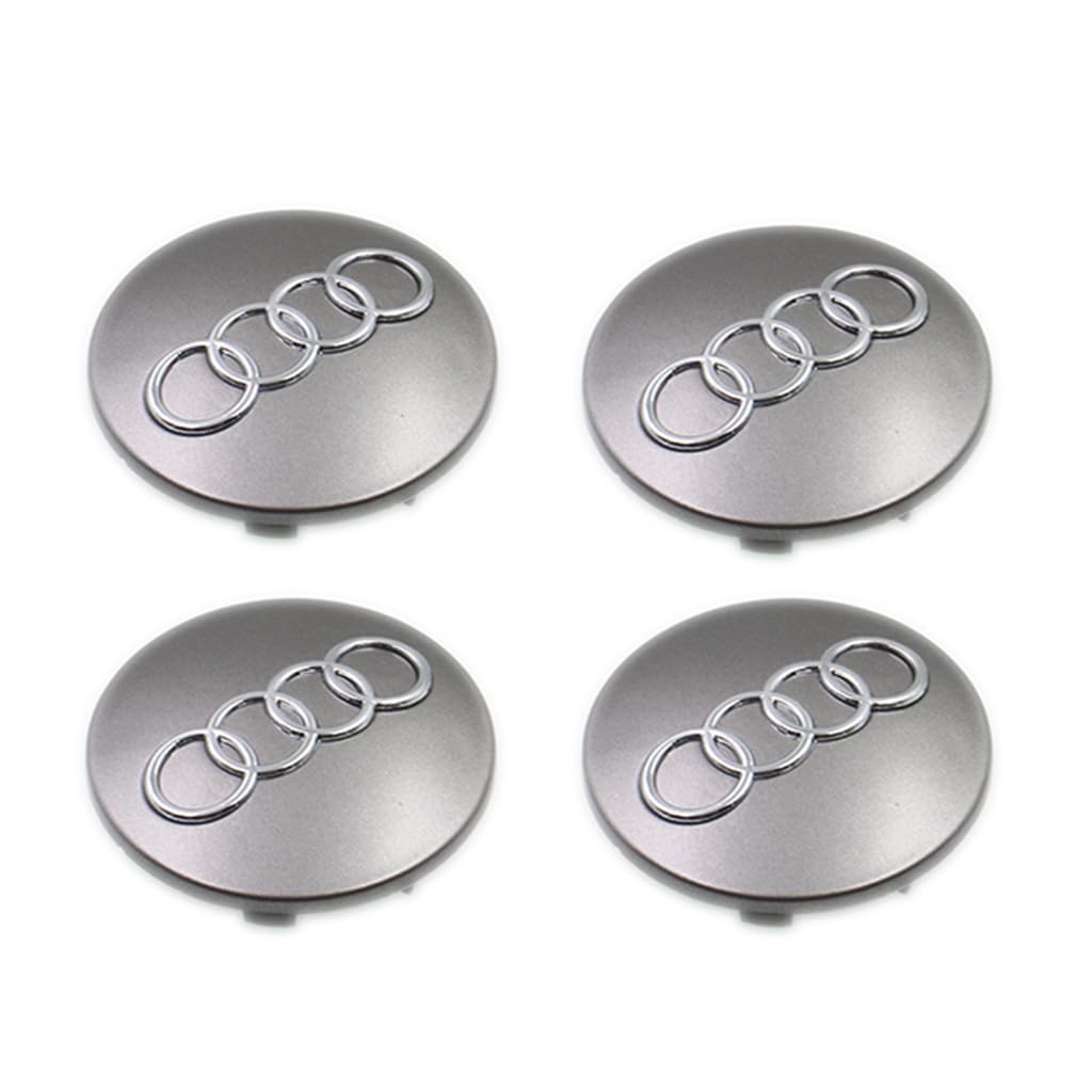 4pcs Auto Nabendeckel für Audi S3 Sportback 2002-2020,Nabenkappen Felgendeckel Radnabenabdeckung Radnabendeckel Radnabenkappen Wheel Caps Zubehör,A_Grey 69mm von RZSYSSZD