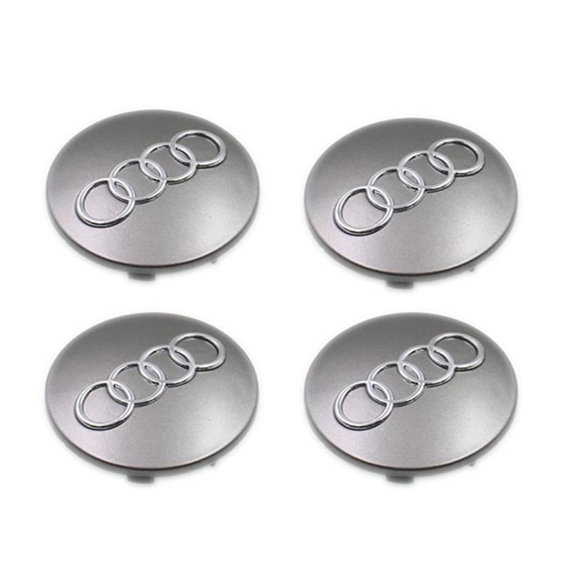 4pcs Auto Nabendeckel für Audi S3 Sportback 2002-2020,Nabenkappen Felgendeckel Radnabenabdeckung Radnabendeckel Radnabenkappen Wheel Caps Zubehör,A_Grey 69mm von RZSYSSZD