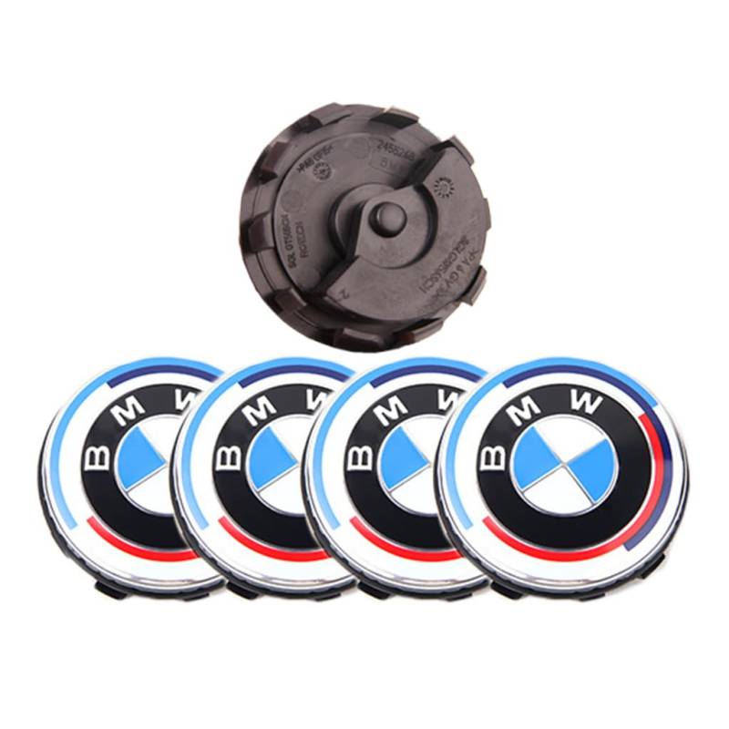 4pcs Auto Nabendeckel für BMW X1 E84 2009-2015,Nabenkappen Felgendeckel Radnabenabdeckung Radnabendeckel Radnabenkappen Wheel Caps Zubehör,Anniversary Edition56mm von RZSYSSZD