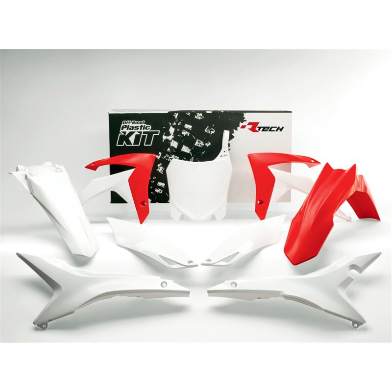 Plastikkit Honda CRF 450 13-16 / CRF 250 14-17 Rot/Weiß OEM 6tlg. von Racetech