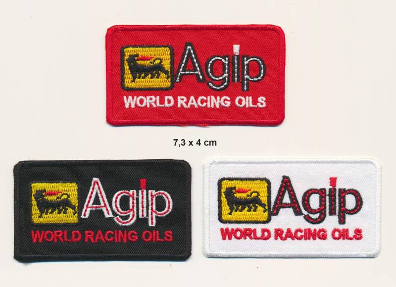 AGIP Aufnäher Patches 3 Stück Motorenöl Benzin Racing Team Motorsport Italien von Racing Classics