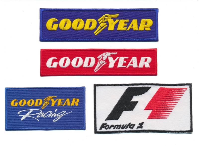 Racing Classics Good Year F1 Formel 1 Aufnäher Aufbügler Patches 4 Stück Set TURBOVERSAND von Racing Classics