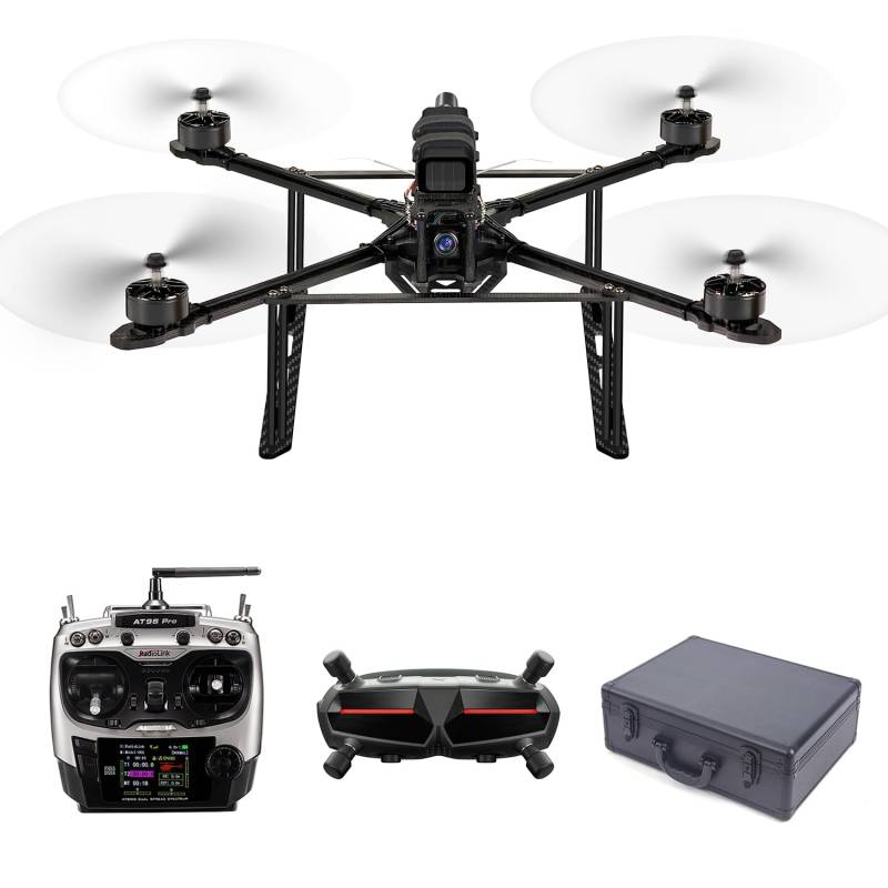 Radiolink M435 3KG Heavy Lift Drone, HD FPV Caddx Walksnail Avatar Goggles RTF Version, 120km/h Fluggeschwindigkeit 4KM Long Range Control, Support Routes Planning And Autopilot, Autonomous Takeoff/La von Radiolink