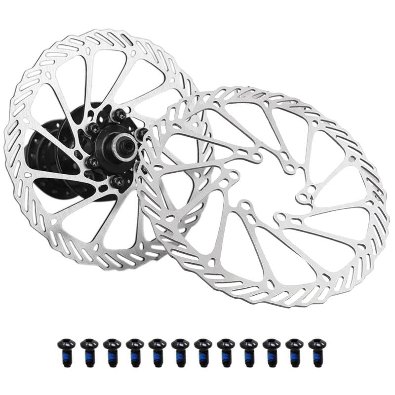 Raheem Scheibenbremsrotor mit 12 Schrauben, 160 mm, G3, Edelstahl, Fahrradscheibe mit Schrauben für Rennrad, Mountainbike, MTB, BMX, 7 Stück von Raheem