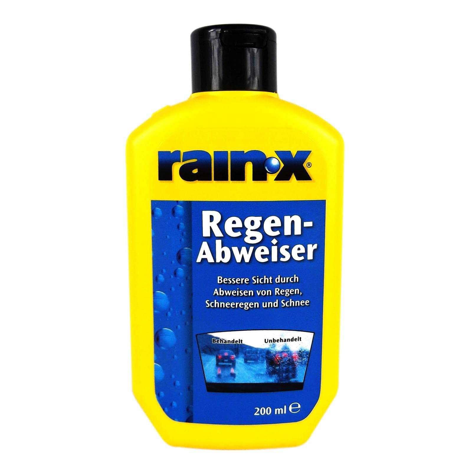 Rain-X Regenabweiser für Windschutzscheiben - verbesserte Sicht bei Regen, Schnee und Graupel - einfache Anwendung für alle Glasflächen - 200ml von Rain-X