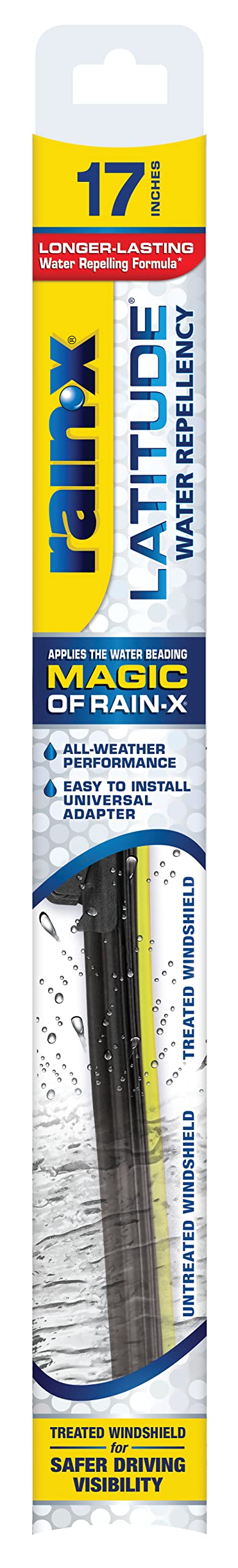 Rain-X 5079283-2 Latitude 2-in-1 Wasserabweisendes Wischerblatt, 43,2 cm (1 Stück) von Rain-X