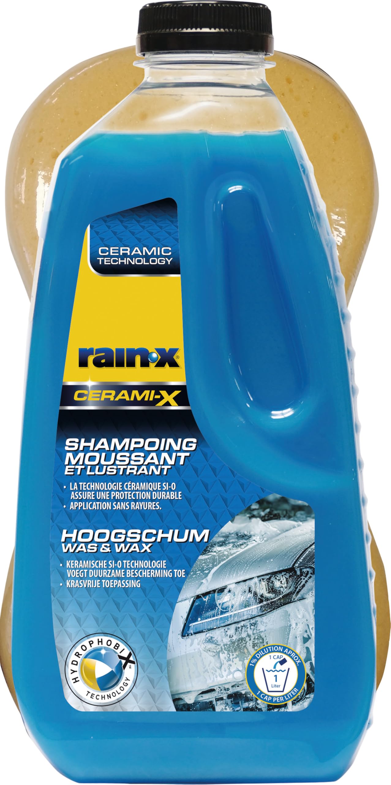 Rain-X Autoshampoo mit Schaum - Keramischer Schutz & Glanz für Fahrzeuge - Effektive Reinigung und Pflege - Lava-Wax Ceramic - 1L von Rain-X