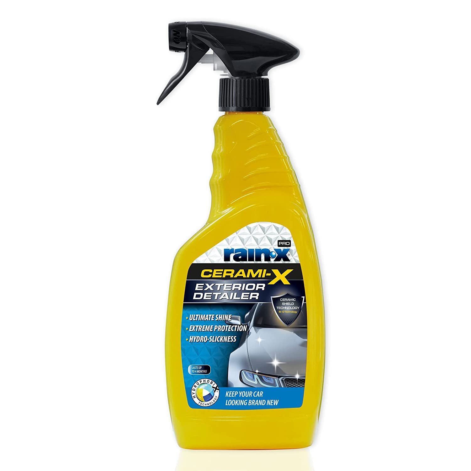 Rain-x Cerami-X™ Premium-Keramik-Autobehandlung, Hochglanz-Autowachs mit Hydrophobierung und UV-Schutz, schützt für 3 Monate - 750ml von Rain-X