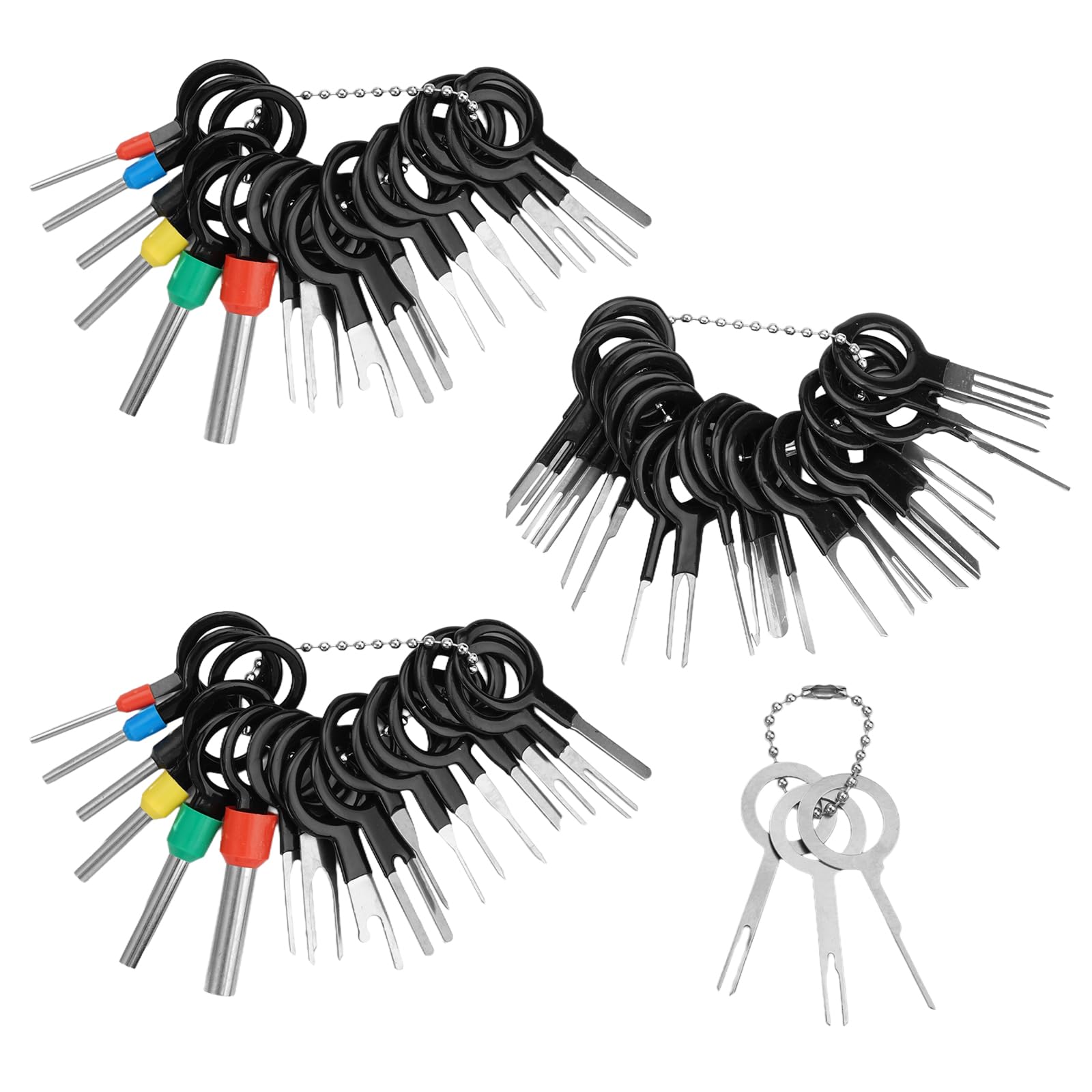 Entriegelungswerkzeug für Kabelbaumstecker,59 Pieces Auspinnwerkzeug KFZ Set,Black Terminal Ejector Kit für Auto,Terminal Removal Tool Kit Pin Lösewerkzeug,für Meisten Steckverbinder Terminals von Rairsky