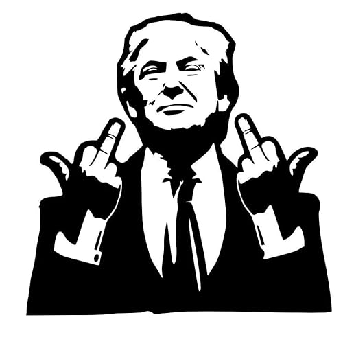 Donald Trump Mittelfinger Aufkleber Größe/Farbe ANPASSBAR Sticker Autoaufkleber von Rakelfix