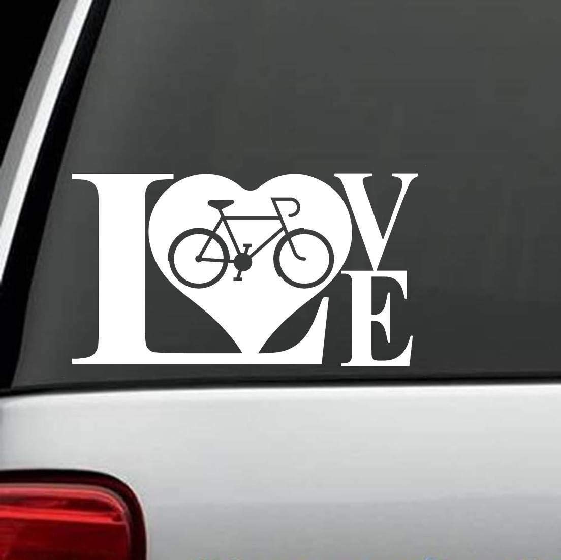 Love Bike Fahrrad Rad Radsport Radeln Aufkleber Größe/Farbe ANPASSBAR Sticker Autoaufkleber Decal von Rakelfix