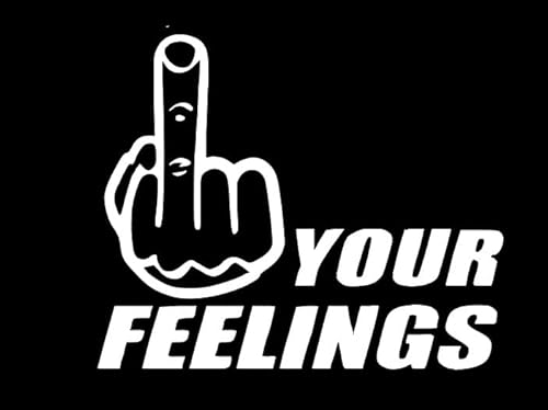 Mittelfinger Your Feelings Aufkleber Größe/Farbe ANPASSBAR Sticker Autoaufkleber von Rakelfix