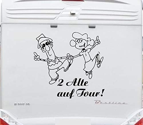 Rakelfix 2 Alte auf Tour Aufkleber Größe ca.90 cm für Wohnwagen Wohnmobil Caravan Sticker von Rakelfix