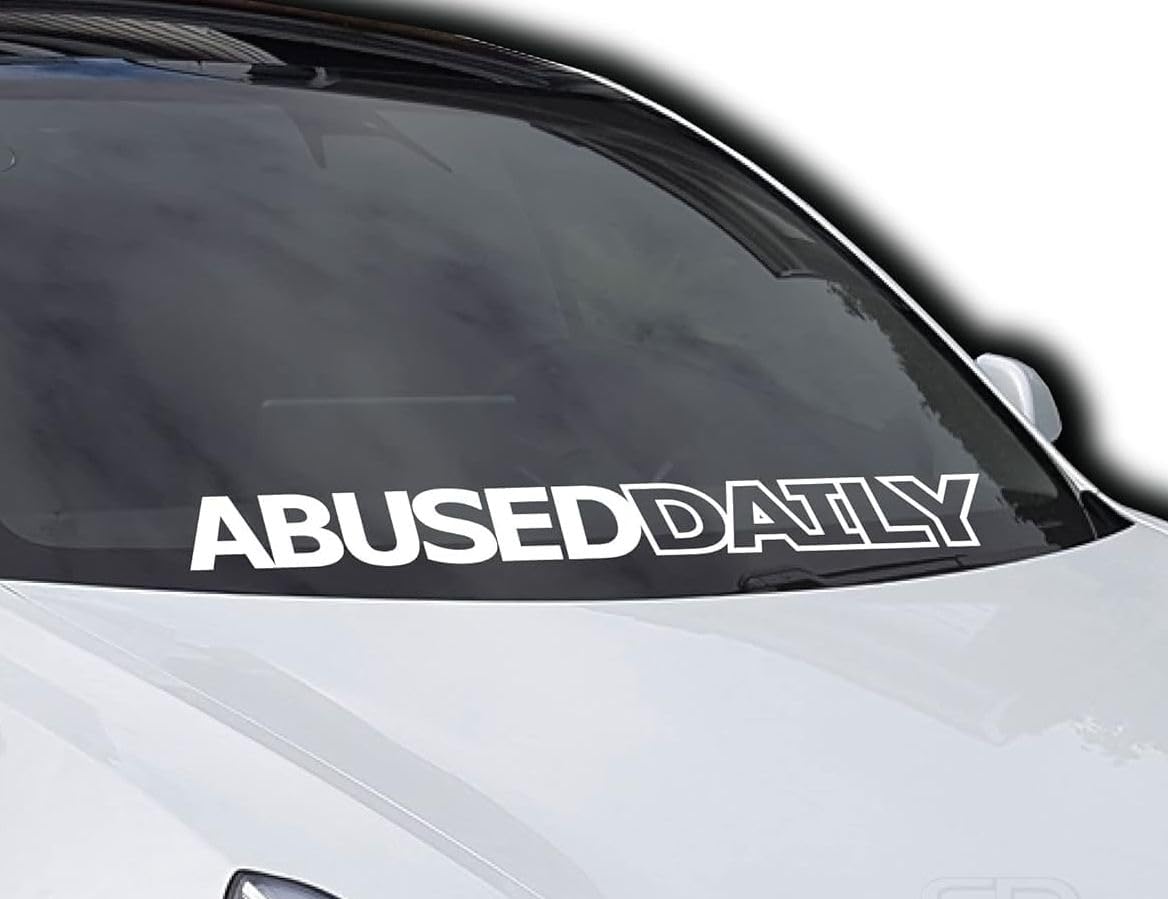 Rakelfix Abused Daily Aufkleber Größe/Farbe ANPASSBAR Sticker Autoaufkleber von Rakelfix