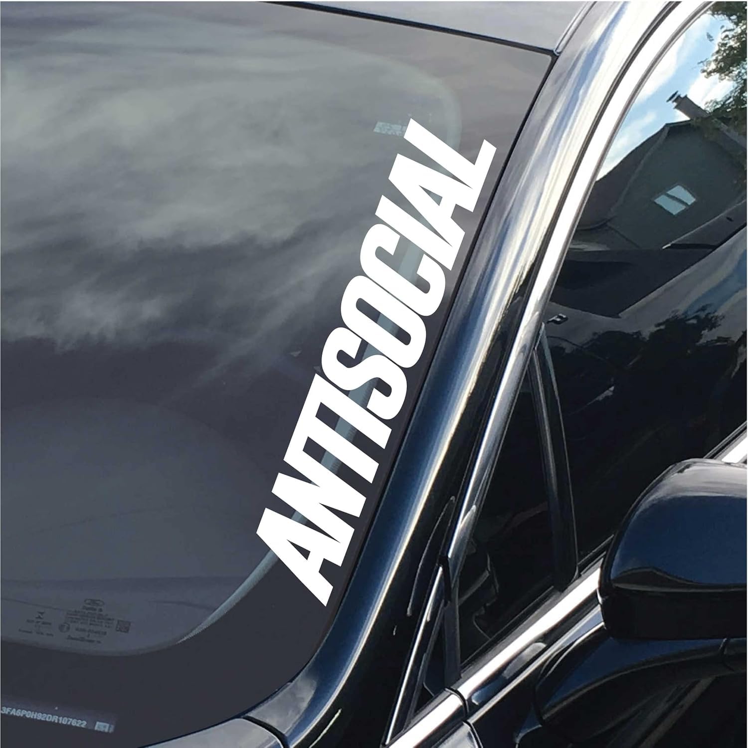 Rakelfix Antisocial Anti Social Sozial Aufkleber JDM Sticker Autoaufkleber Größe/Farbe WÄHLBAR! Windschutzscheibe von Rakelfix