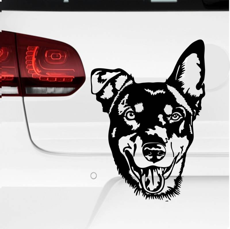 Rakelfix Australian Kelpie Aufkleber Sticker Hunde Hunde Dog Personalisierbar Name,Text,Größe Wunschtext Auto Autoaufkleber Wandtattoo von Rakelfix