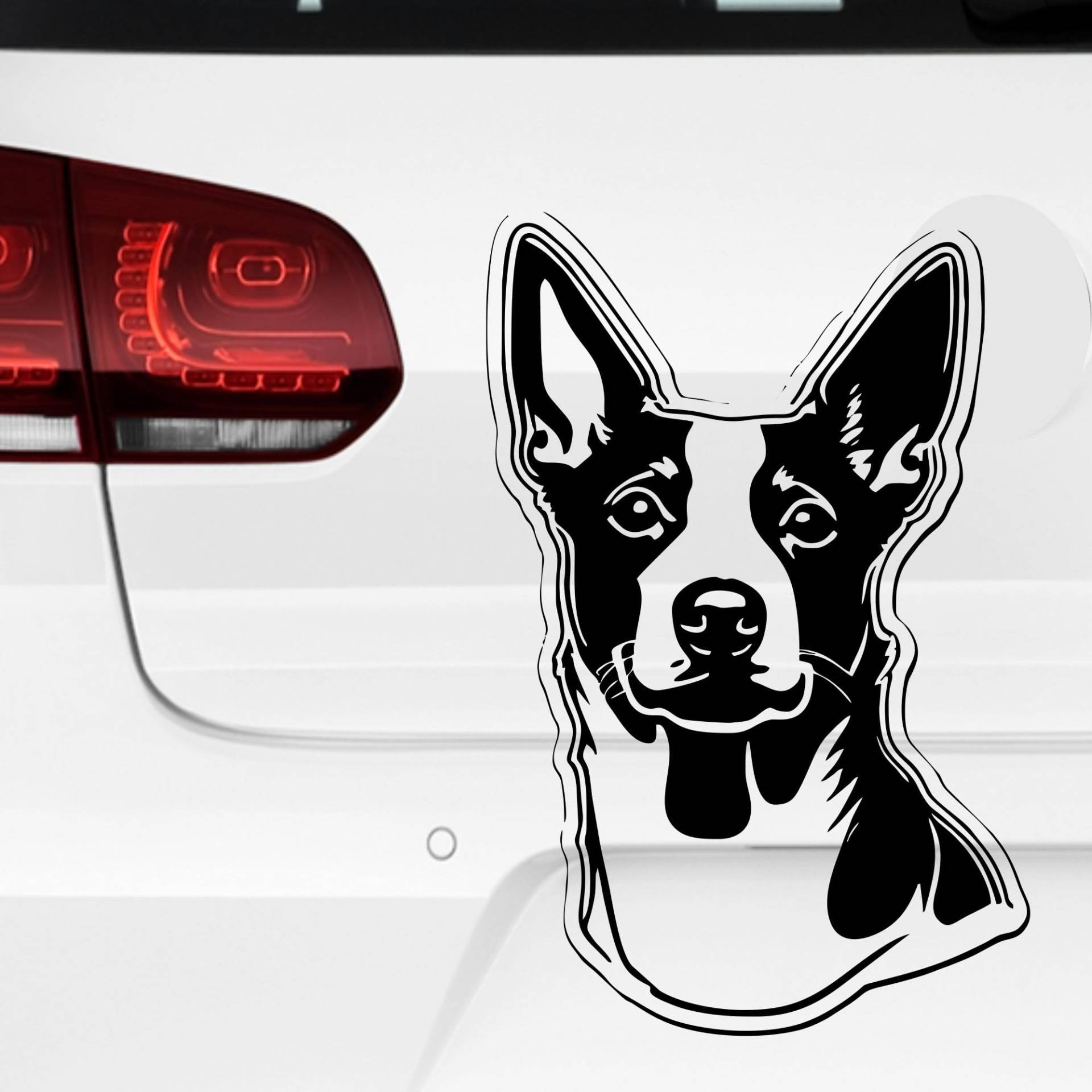 Rakelfix Basenji Kongo-Terrier Aufkleber Sticker Hunde Hunde Dog Personalisierbar Name,Text,Größe Wunschtext Auto Autoaufkleber Wandtattoo von Rakelfix