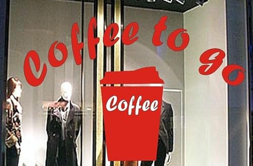 Rakelfix Coffee to go Aufkleber 30cm Werbung Schaufenster Beschriftung Kaffee zum mitnehmen Kaffee to go von Rakelfix