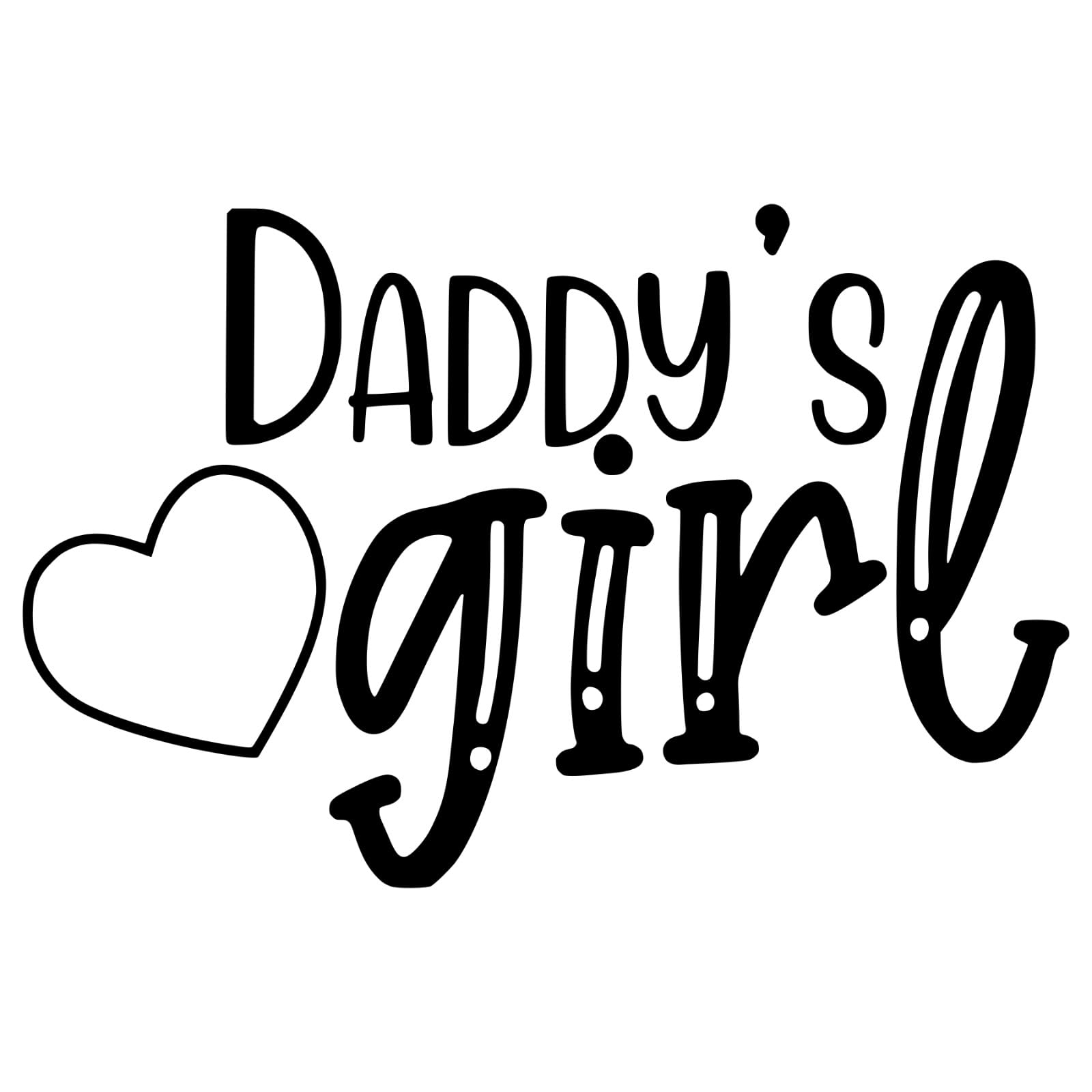 Rakelfix Daddy's Girl Papa Daddy Mädchen Girl Aufkleber Größe/Farbe ANPASSBAR Sticker Autoaufkleber von Rakelfix