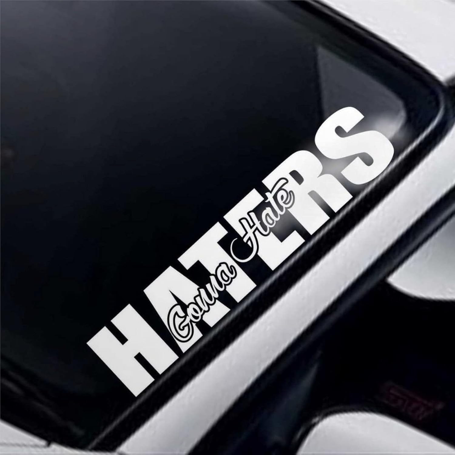 Rakelfix Haters Gonna Hate Aufkleber JDM Sticker Autoaufkleber Größe/Farbe WÄHLBAR! Windschutzscheibe von Rakelfix