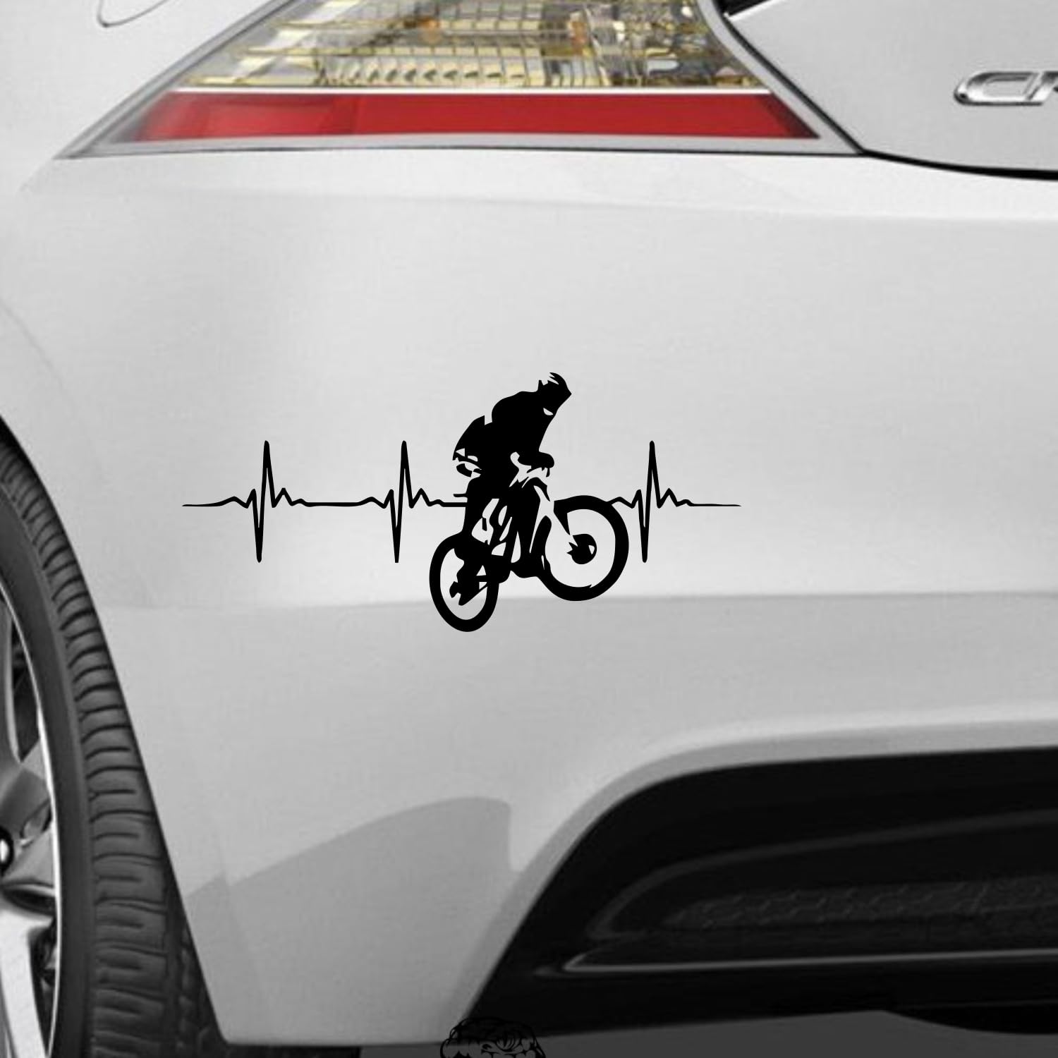 Rakelfix Herzschlag Fahrrad Offroad Dirt Bike Downhill Aufkleber Sticker Größe&Farbe wählbar Autoaufkleber Lack Scheibe von Rakelfix