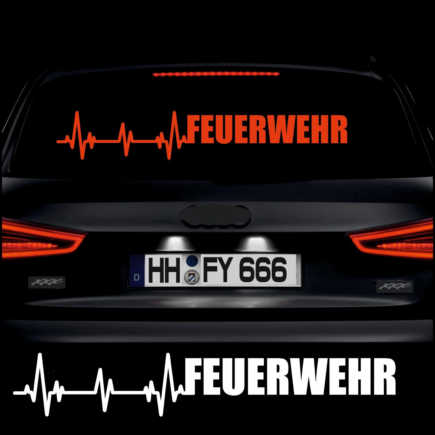 Rakelfix Herzschlag Feuerwehr Aufkleber Größe & Farbe wählbar freiwillige Feuerwehr Geschenk Feuerwehrmann von Rakelfix