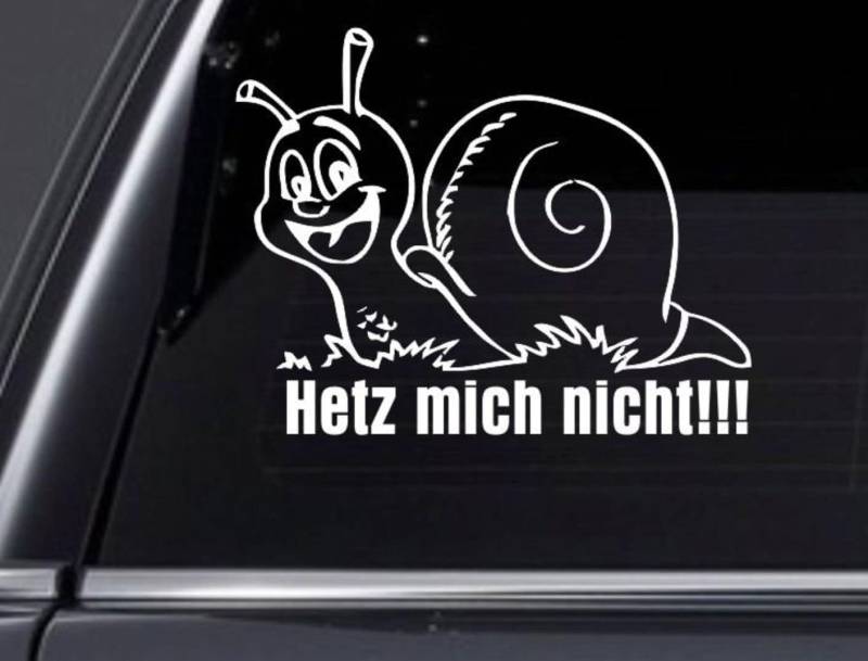 Rakelfix Hetz Mich Nicht! Schnecke 25cm Typ3 Autoaufkleber Schildkröte Auto Aufkleber von Rakelfix