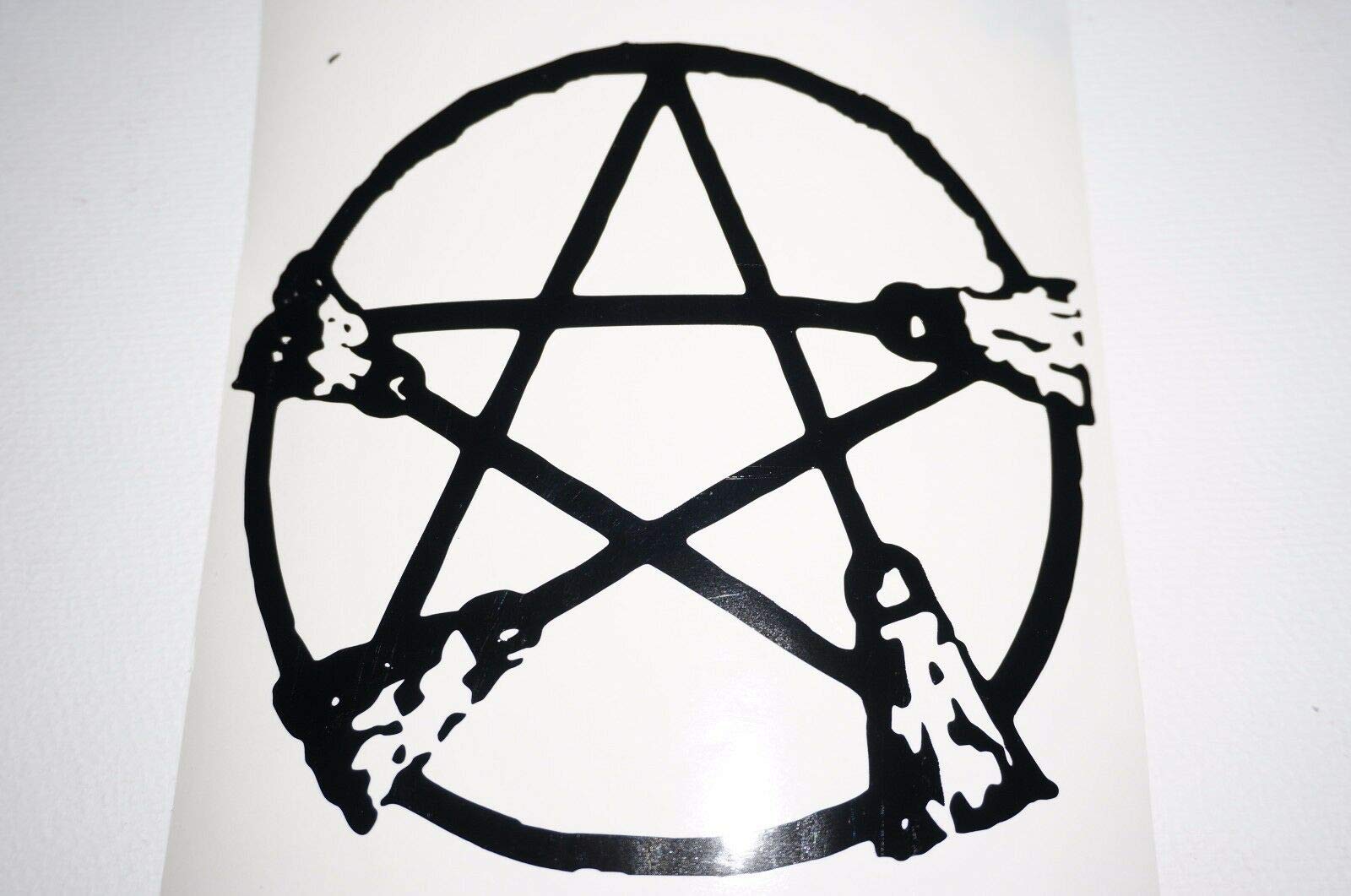 Rakelfix Hexe Hexen Pentagramm Besen Aufkleber Größe/Farbe ANPASSBAR Sticker Autoaufkleber Decal von Rakelfix