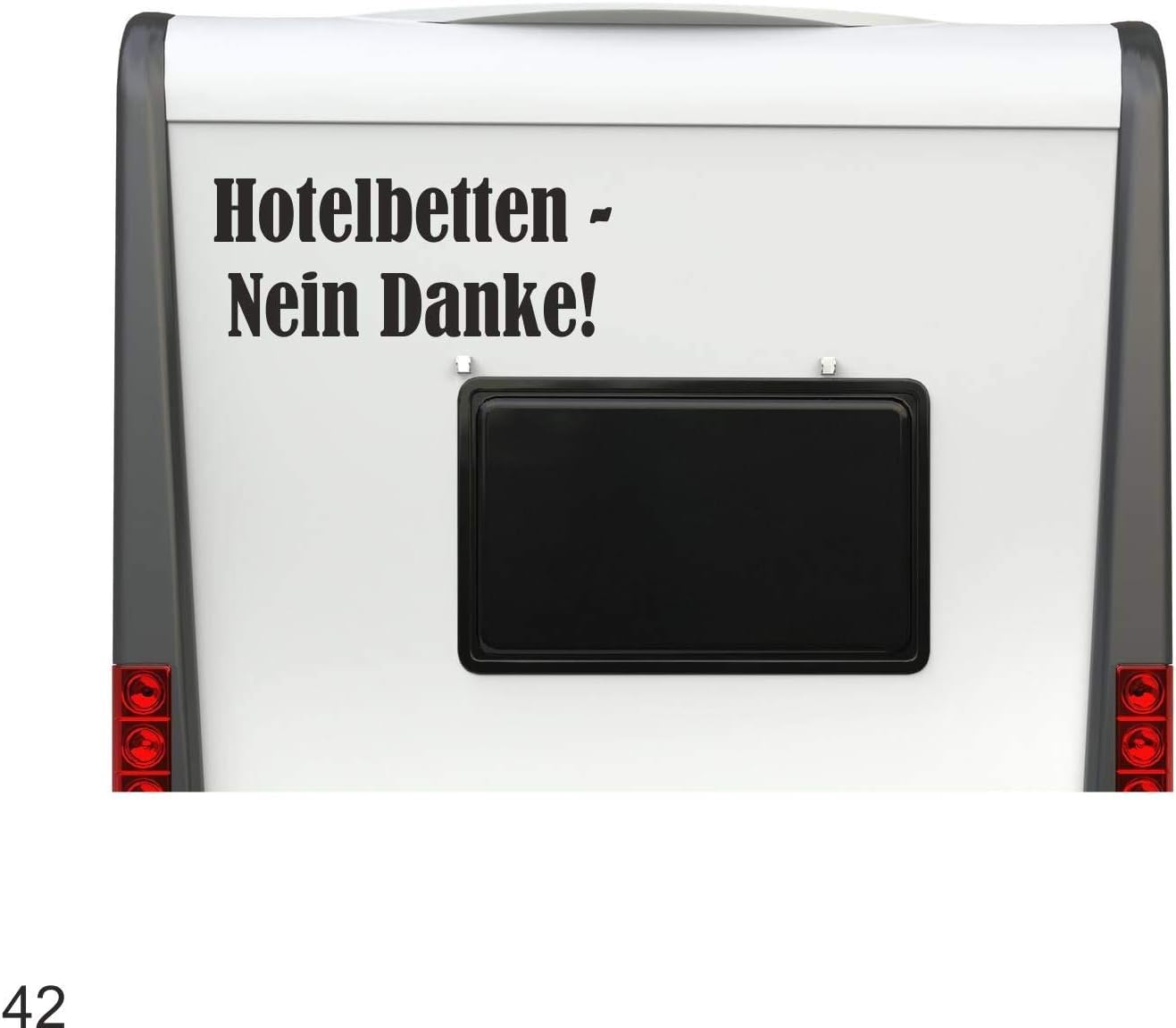 Rakelfix Hotelbetten - Nein Danke ca 40cm Hochwertiger Wohnmobil Aufkleber Camper Wohnwagen Womo Mobile von Rakelfix