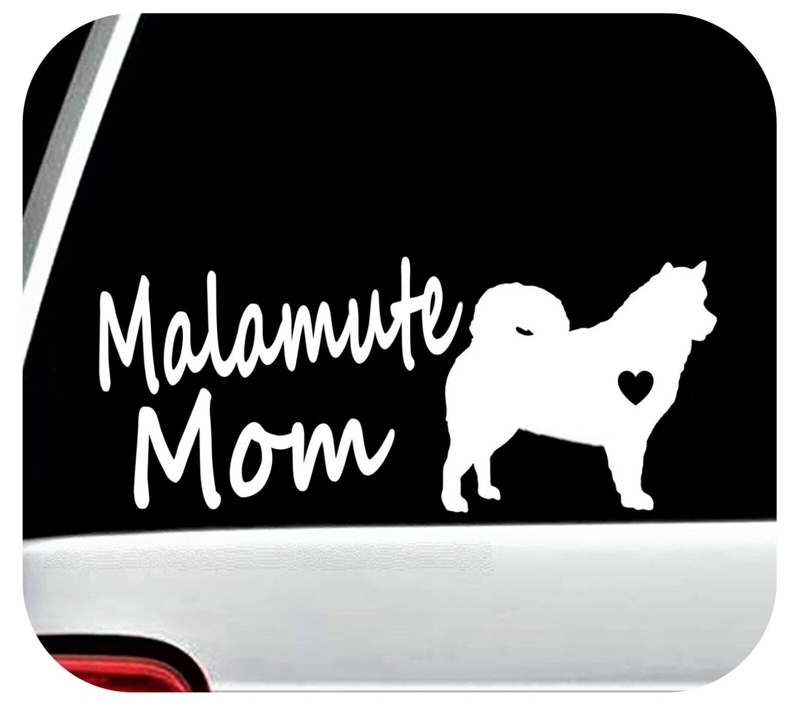 Rakelfix Hund Malamute mom Mutti Aufkleber Größe/Farbe ANPASSBAR Sticker Autoaufkleber von Rakelfix